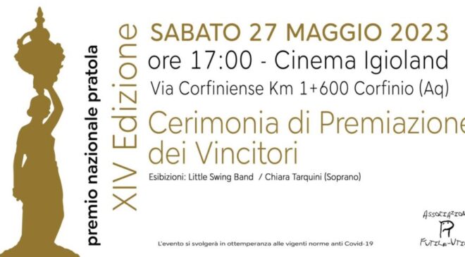 Domani Premio Pratola 2023 alle ore 17 presso Multisala Igioland Corfinio [video]
